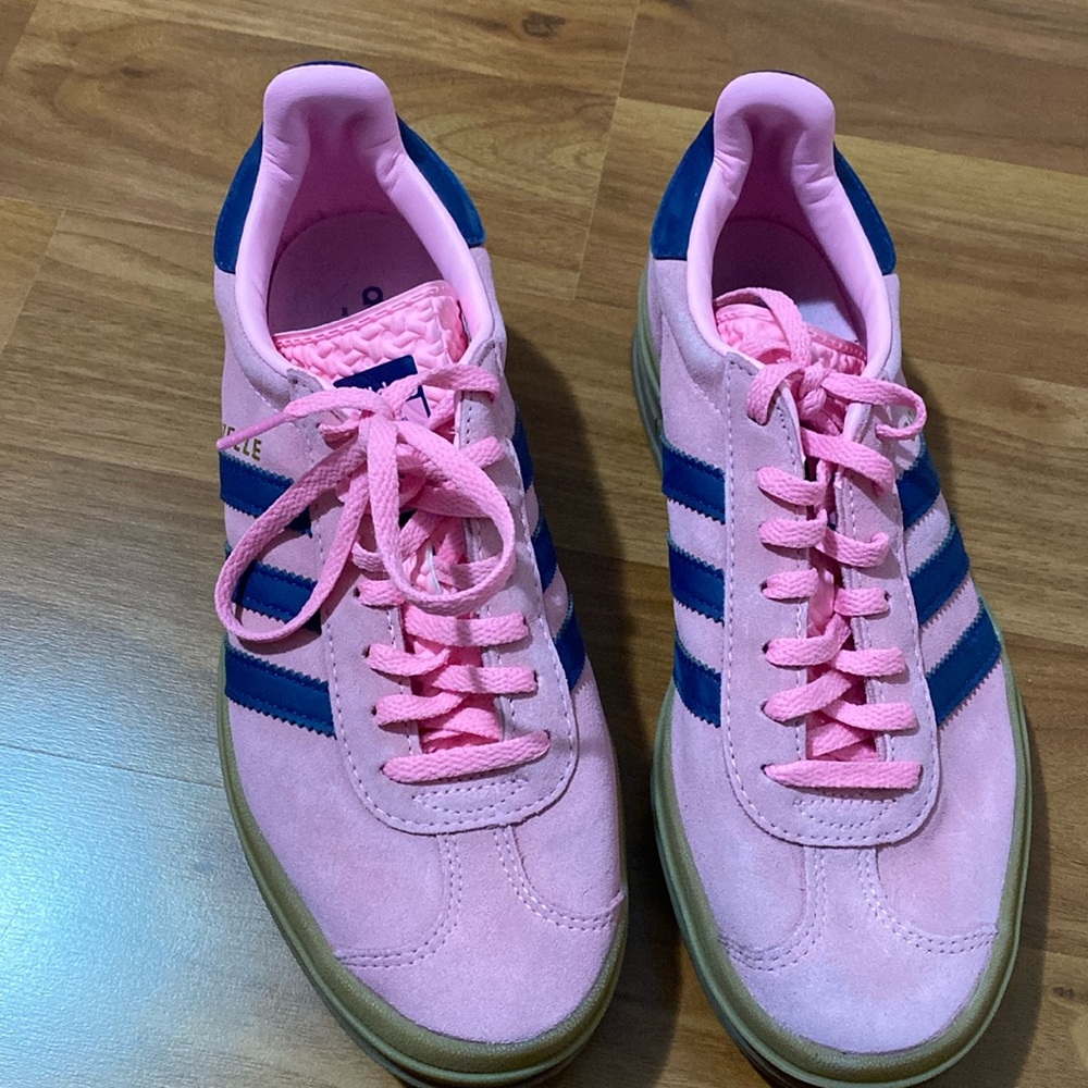 Blue and Pink Gazelle Bold Adidas in Perfect Condition